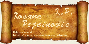 Kosana Pejčinović vizit kartica